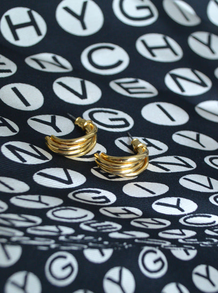 Boucles demi-lunes dorées