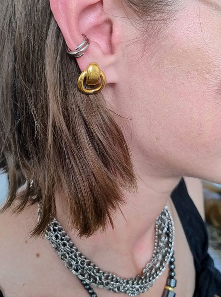 Boucles d'oreilles dorés Vintage