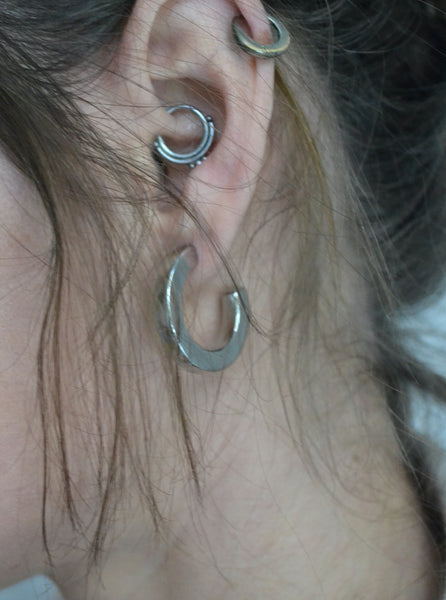 Boucles d'oreilles argentées