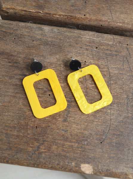 Boucles Cubik Jaunes