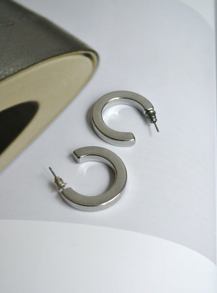 Boucles d'oreilles argentées