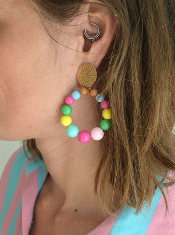 Boucles Perles colorées