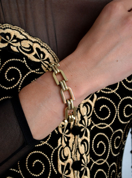 Bracelet Maillons Doré Fossil