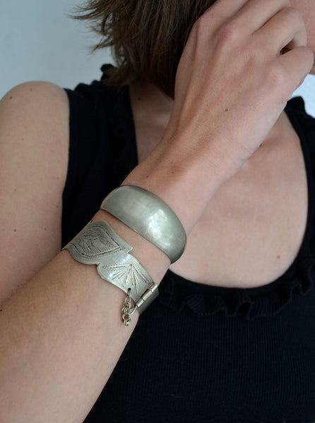 Bracelet Manchette Argentée