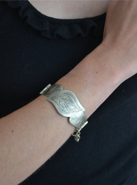 Bracelet Manchette Argentée