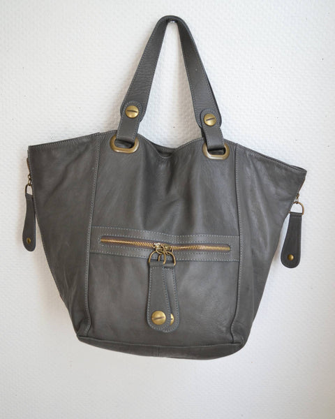 Sac cabas gris The Genuine Leather