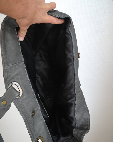 Sac cabas gris The Genuine Leather