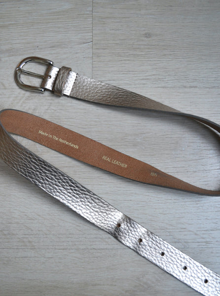Ceinture en cuir Argentée T38