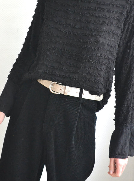 Ceinture en cuir Argentée T38