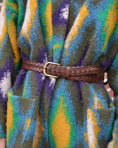 Ceinture en cuir tressée Massimo Dutti