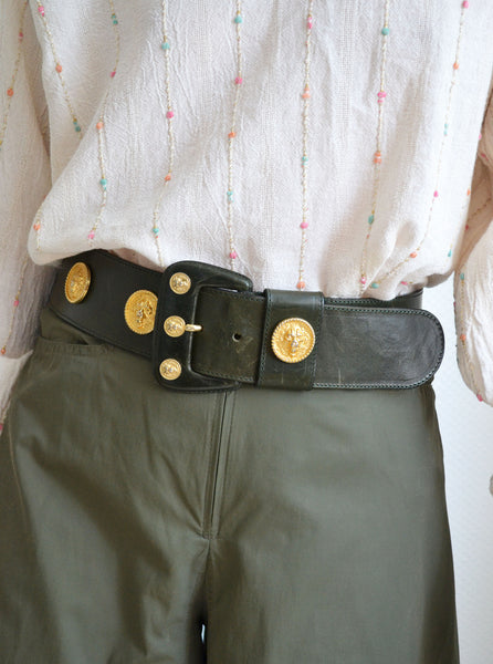 Ceinture Vintage Têtes de Lions