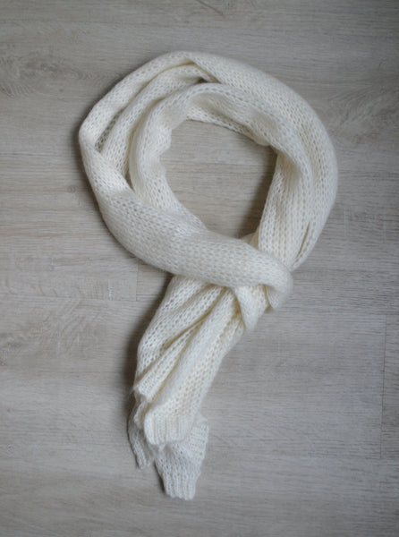 Écharpe Mohair blanche Lalotti