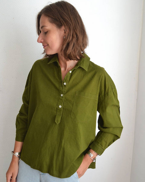 Chemise Kaki Start With Gratitude