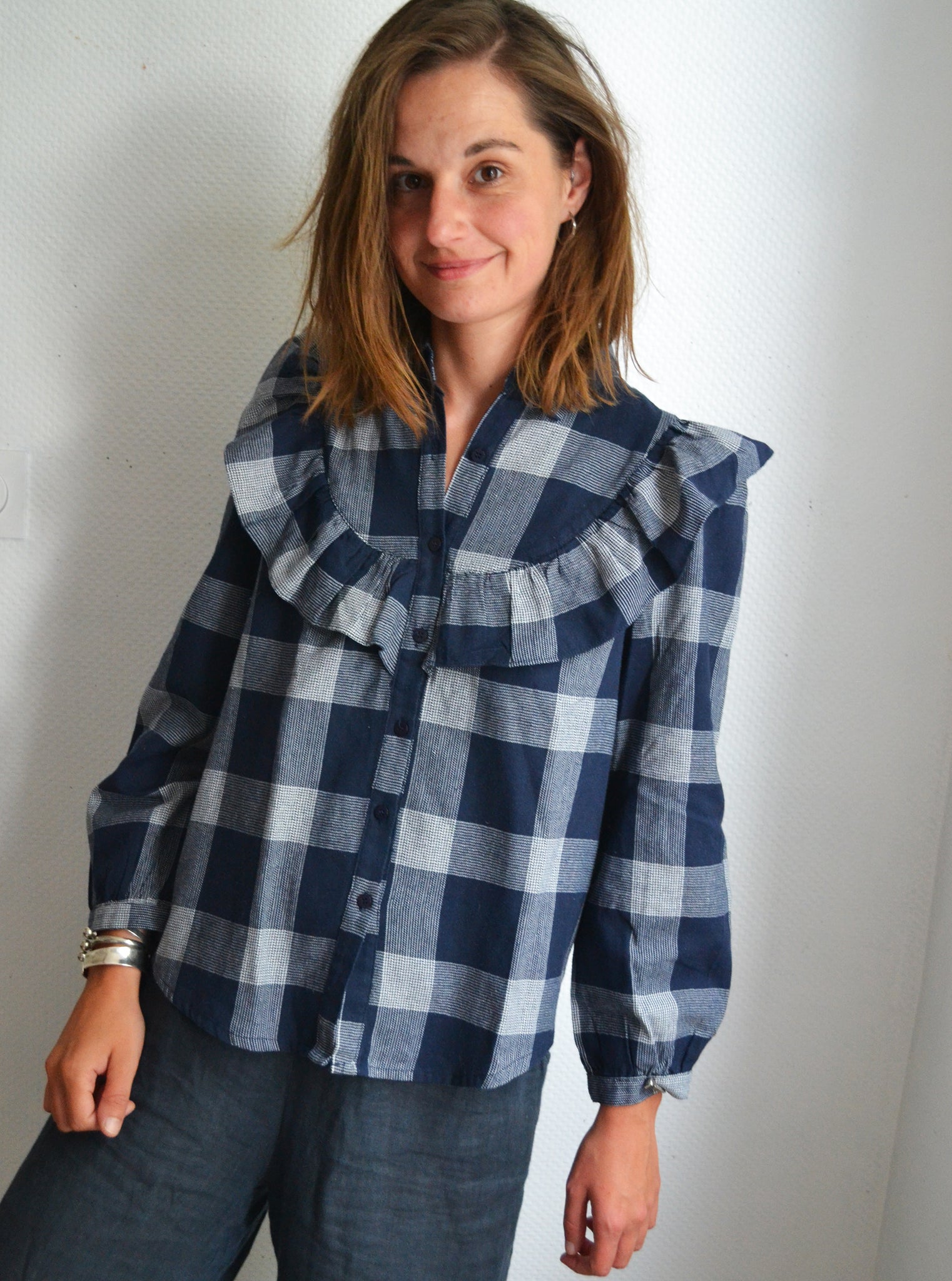 Blouse à carreaux Karine
