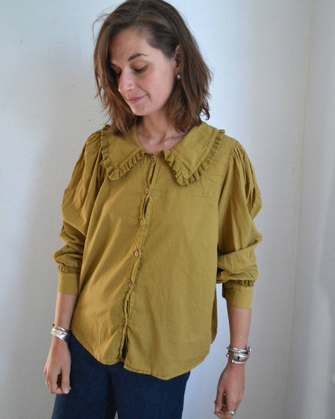 Blouse Curry col XL