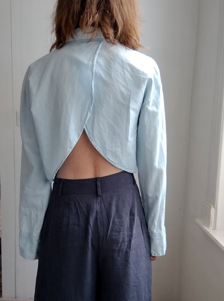 Chemise Crop Ciel
