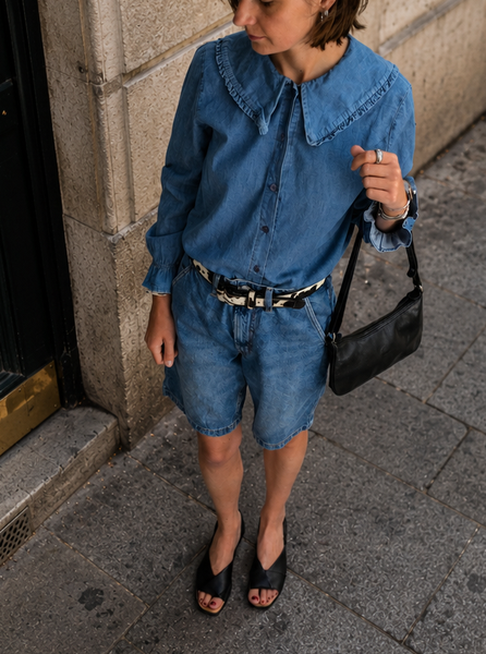 Blouse Denim Col XL