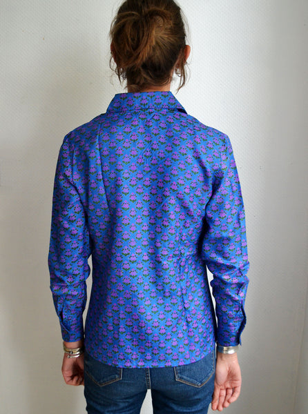 Chemise indienne en soie Block Print