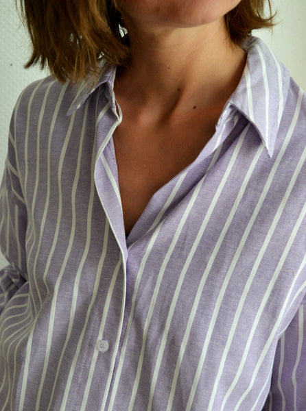Chemise rayée Lilas Neuve