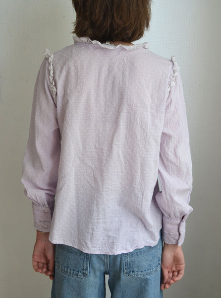 Chemise Lilas Volantée