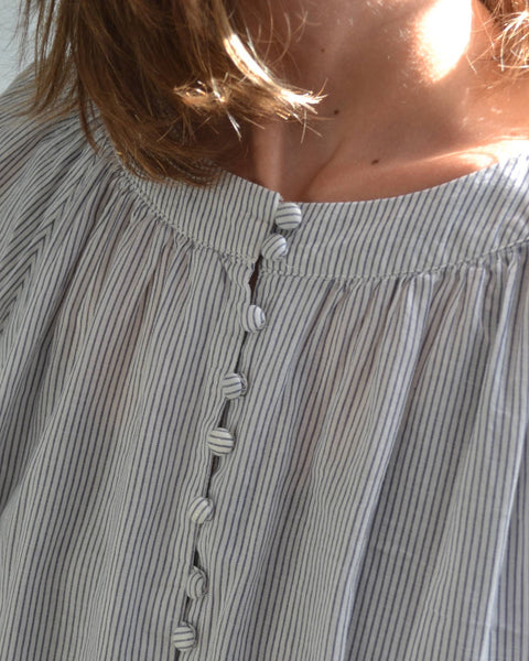 Blouse Rayée Manches Ballon