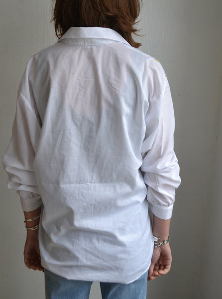 Chemise Fleurs brodées Vintage