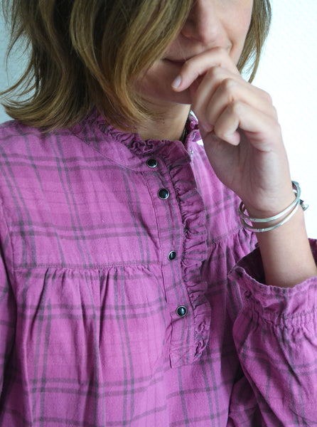 Chemise à carreaux Lilas Ba&sh