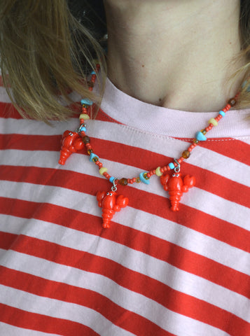 Collier Homards rouge