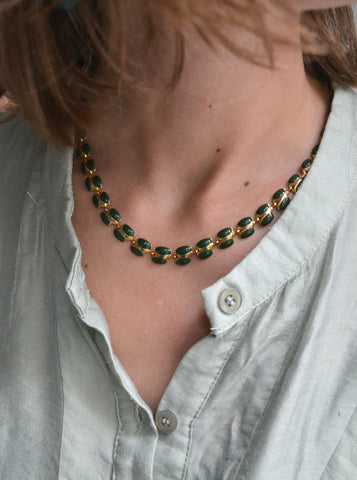 Collier Vintage Kaki