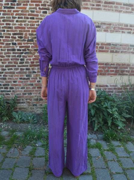 Combinaison Gaze de coton violette