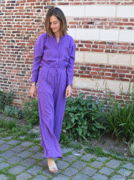 Combinaison Gaze de coton violette