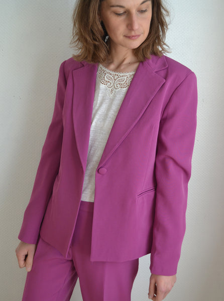 Ensemble Costume Blazer/Pantalon Magenta