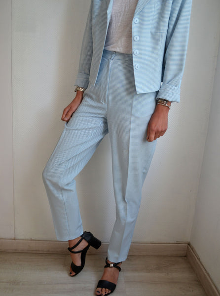 Ensemble Blazer Pantalon Vichy Vintage