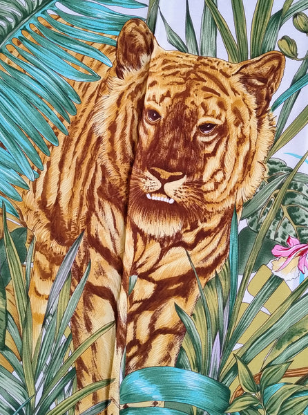 Foulard en Soie Tigre Dior Vintage