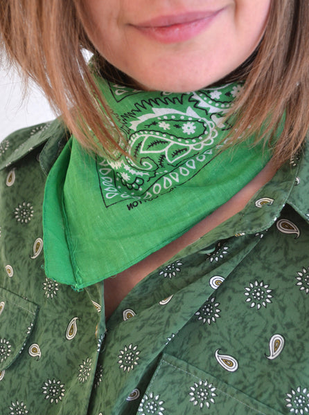 Foulard bandana vert