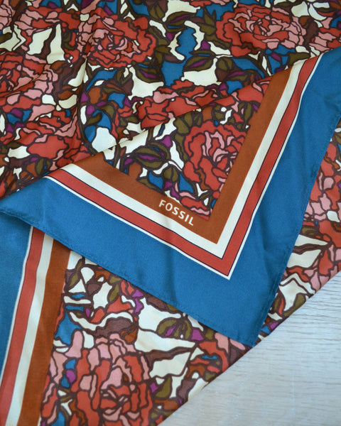 Foulard en Soie Fleuri Fossil