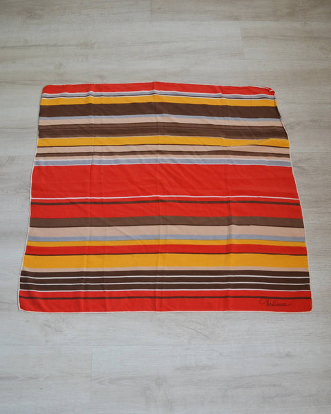 Foulard Soie rayé Vintage