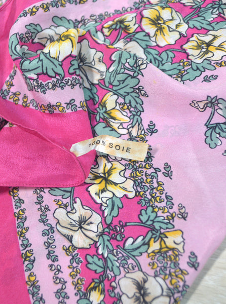 Foulard en soie Vintage