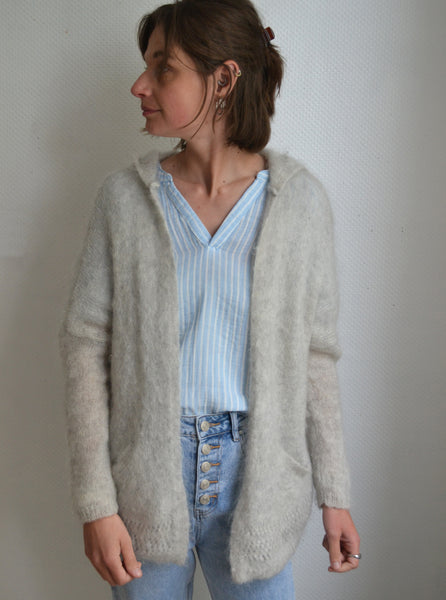 Gilet à capuche Mohair Sézane
