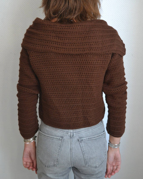 Gilet Asymétrique Chocolat
