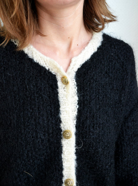 Gilet Black & Withe Vintage