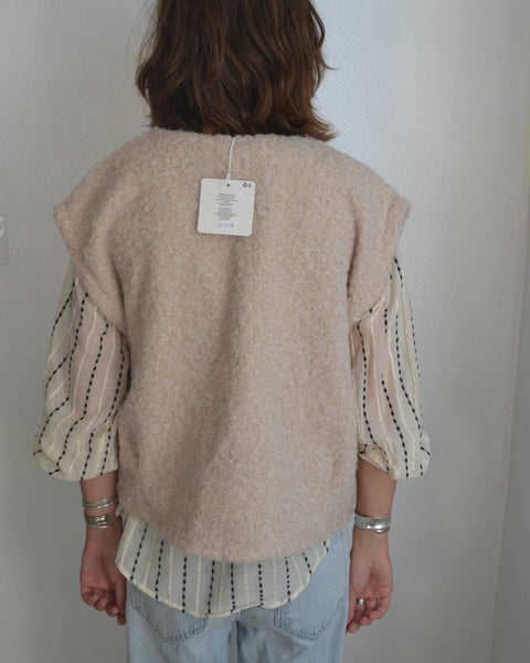 Gilet Sans Manche Beige Neuf