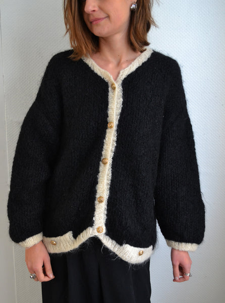 Gilet Black & Withe Vintage