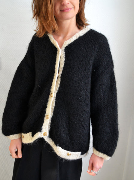 Gilet Black & Withe Vintage