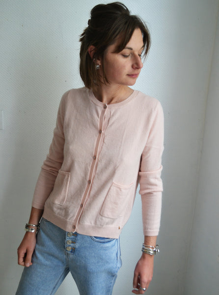 Gilet en Cachemire Des Petits Hauts Rose