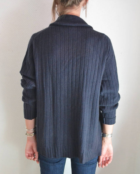 Gilet Esthème Cachemire Marine