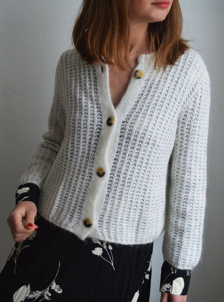 Gilet Blanc mohair Consept