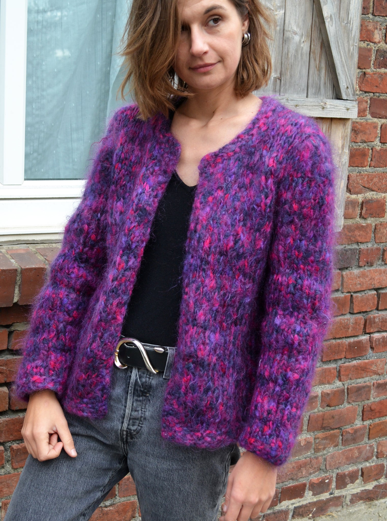 Gilet Fait Main Violet