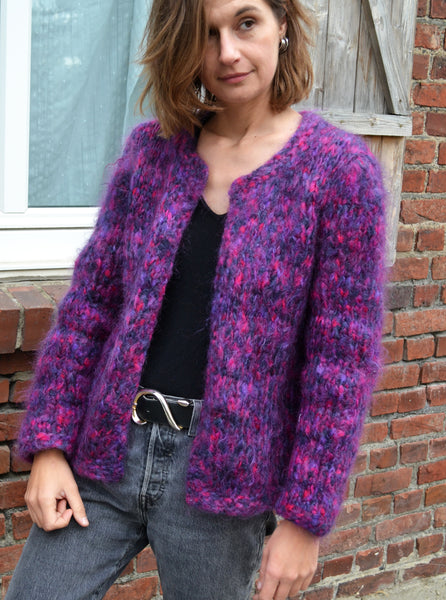 Gilet Fait Main Violet