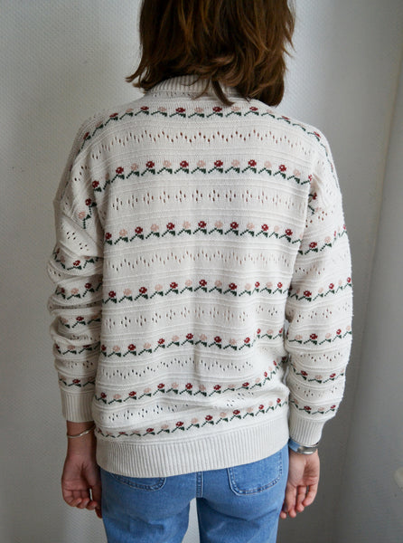 Gilet vintage Fleuri